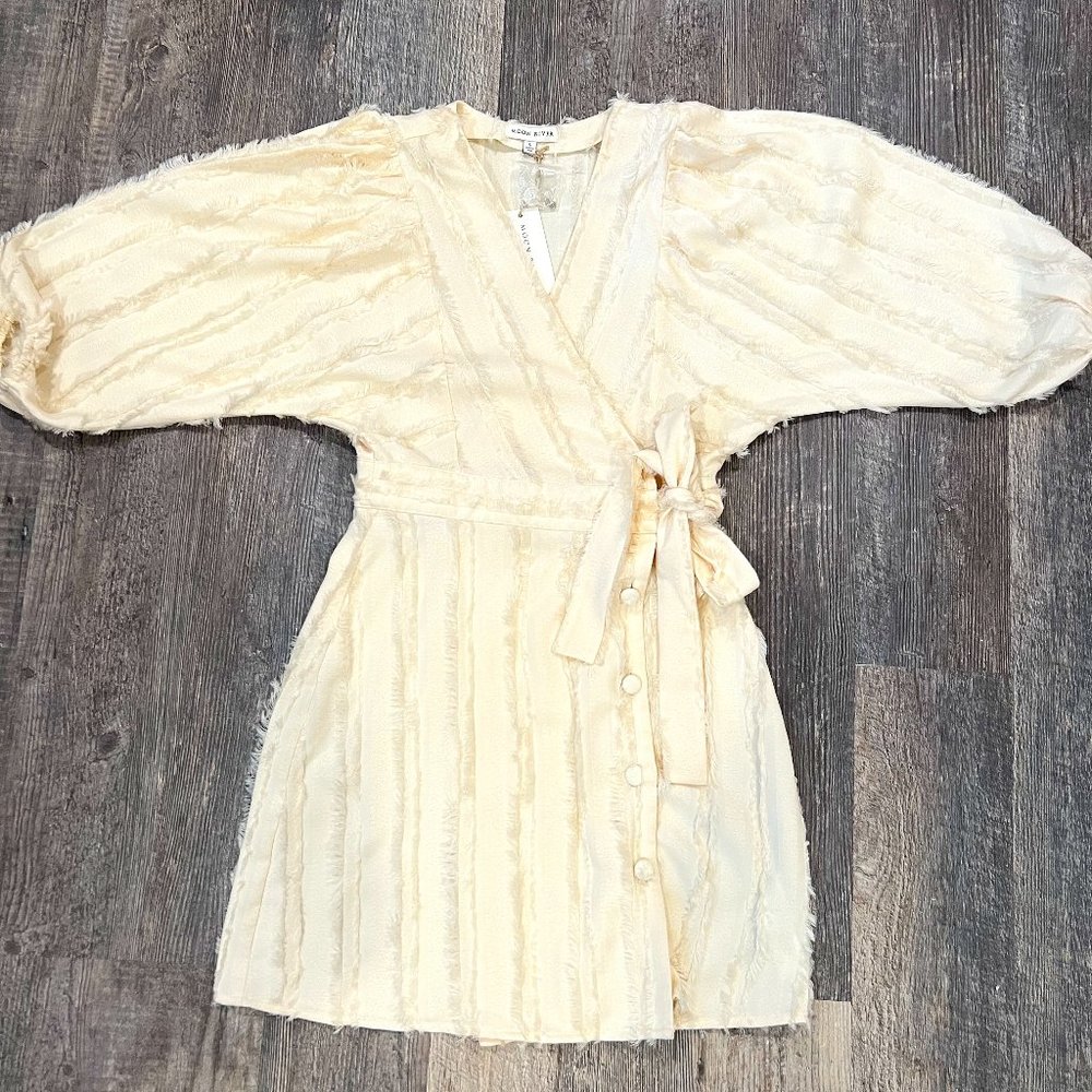 NWT Cream Moon River Wrap Dress | Size S